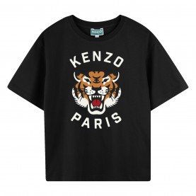 юношеска,тениска,детски,3/4,панталони,kenzo,tiger,t,shirt,juniors,black,095