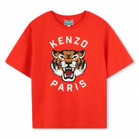 юношеска,тениска,детски,3/4,панталони,kenzo,tiger,t,shirt,juniors,red,997