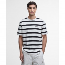 Тениска Barbour International Luca Stripe T-Shirt - Whisper White тениска,облекла,на,разпродажба,мъжки,тениски,barbour,international,luca,stripe,t,shirt,whisper,white