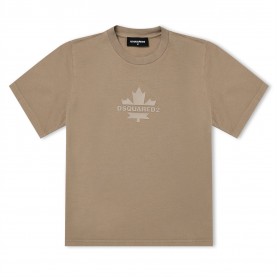 юношеска,тениска,детски,3/4,панталони,dsquared2,logo,t,shirt,juniors,sand,dq717