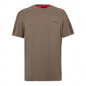 тениска,мъжки,тениски,hugo,logo,tape,t,shirt,beige,219