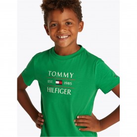 тениска,детски,облекла,tommy,hilfiger,tommy,flag,hilfiger,reg,tee,ss,radiant,green