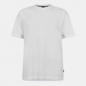 тениска,мъжки,тениски,boss,men,s,htaut,81,black,cotton,t,shirt,white,100