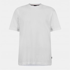 тениска,облекла,на,разпродажба,мъжки,тениски,boss,men's,htaut,81,black,cotton,t,shirt,white,100