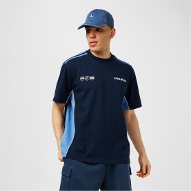 тениска,мъжки,тениски,jack,wills,retro,sport,t,shirt,navy,sky