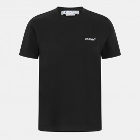 Тениска Off White Mens Helvetica Logo Short Sleeve Typography T-Shirt - Black/White тениска,мъжки,тениски,off,white,men,s,helvetica,logo,short,sleeve,typography,t,shirt,black,white