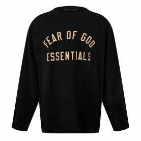 фланелка,с,дълъг,ръкав,облекла,на,разпродажба,мъжки,тениски,fear,of,god,essentials,jersey,long,sleeve,tee,black
