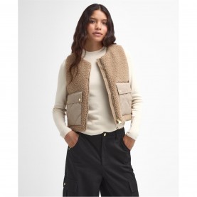 Поларен елек Barbour International Women's Nyberg Fleece Sleeveless Gilet - Light Trench поларен,елек,дамски,якета,и,палта,barbour,international,women's,nyberg,fleece,sleeveless,gilet,light,trench