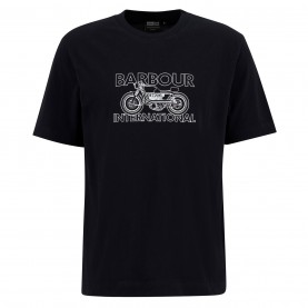 тениска,мъжки,тениски,barbour,international,mens,cowl,motorbike,graphic,t,shirt,black,bk11