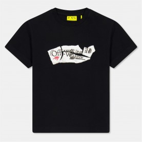детска,тениска,детски,3/4,панталони,off,white,unisex,kids',paper,logo,t,shirt,black,1001