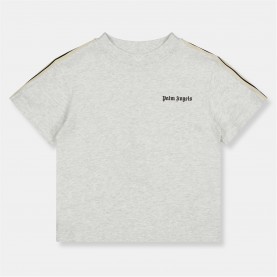 тениска,детски,3/4,панталони,palm,angels,unisex,regular,fit,t,shirt,grey,marl,0810