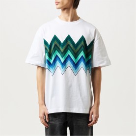 тениска,мъжки,тениски,missoni,big,zig,zag,t,shirt,wht,grn,s01gb