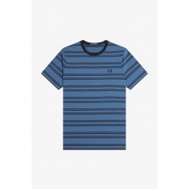 тениска,облекла,на,разпродажба,мъжки,тениски,fred,perry,men's,fine,stripe,regular,fit,t,shirt,midnight,r21