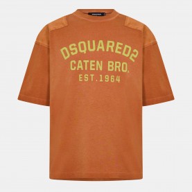 тениска,мъжки,тениски,dsquared2,men,s,dsq,caten,oversized,t,shirt,rust