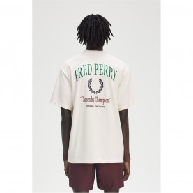 тениска,облекла,на,разпродажба,мъжки,тениски,fred,perry,men's,embroidered,club,backprint,regular,fit,t,shirt,ecru,560