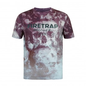 мъжка,тениска,мъжки,горнища,размер+,firetrap,sub,t,shirt,mens,burgundy,skull