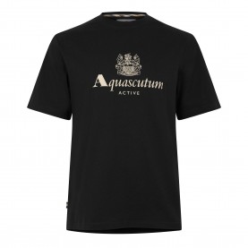 тениска,мъжки,тениски,aquascutum,men,s,t,shirt,black