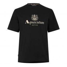 тениска,мъжки,тениски,aquascutum,aquact,logo,tee,sn62,black