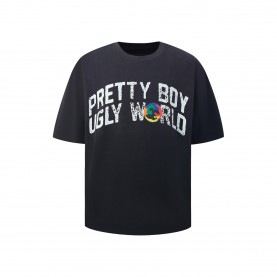 мъжка,тениска,мъжки,тениски,pretty,boy,ugly,world,the,pretty,boy,ugly,world,cotton,short,sleeve,crew,neck,t,shirt,mens,wash,black
