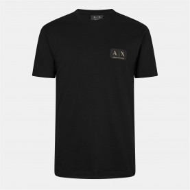 тениска,мъжки,тениски,armani,exchange,ax,badge,lg,tee,sn61,black,uc001