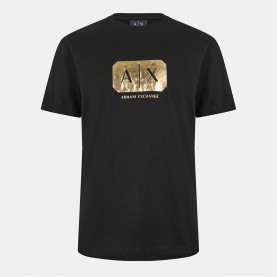 Тениска Armani Exchange AX Badge Lg Tee Sn61 - Black UC001 тениска,мъжки,тениски,armani,exchange,ax,badge,lg,tee,sn61,black,uc001