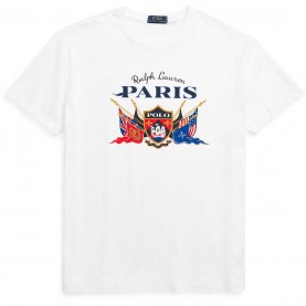 тениска,облекла,на,разпродажба,мъжки,тениски,polo,ralph,lauren,paris,logo,t,shirt,classic,white