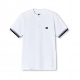 Pretty Green Mens Gradient Grandad Regular Fit T-Shirt - White pretty,green,men,s,gradient,grandad,regular,fit,t,shirt,white