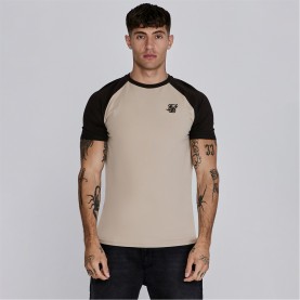тениска,мъжки,тениски,siksilk,raglan,t,shirt,beige,brown