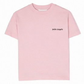 Детска тениска Palm Angels Unisex Kids Logo Short Sleeve T-Shirt - Rose Pink Black детска,тениска,palm,angels,unisex,kids,logo,short,sleeve,t,shirt,rose,pink,black
