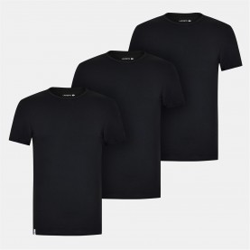 тениска,облекла,на,разпродажба,мъжки,тениски,lacoste,3pck,t,shirt,sn99,black