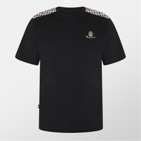 тениска,мъжки,тениски,aquascutum,men's,aquact,tape,regular,fit,t,shirt,black