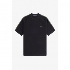 тениска,облекла,на,разпродажба,мъжки,тениски,fred,perry,men's,side,tape,t,shirt,black,102
