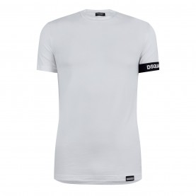 Тениска DSQUARED2 Logo T-Shirt - White тениска,облекла,на,разпродажба,мъжки,тениски,dsquared2,logo,t,shirt,white