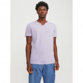 мъжка,тениска,облекла,на,разпродажба,мъжки,тениски,jack,and,jones,split,neck,t,shirt,mens,purple,rose