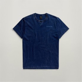 тениска,облекла,на,разпродажба,мъжки,тениски,g,star,indigo,henley,t,shirt,worn,blue