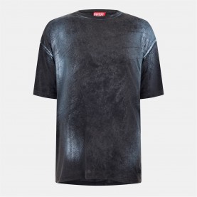 тениска,дамски,топове,diesel,unisex,adults,regular,fit,t,shirt,laminated,grey