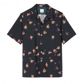 PS Paul Smith Men's Short-Sleeve Patterned Shirt - Black 79 облекла,на,разпродажба,мъжки,ризи,ps,paul,smith,men's,short,sleeve,patterned,shirt,black,79