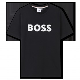 Тениска Boss Kids Embroidered Logo Short-Sleeved T-Shirt - Black тениска,boss,kids,embroidered,logo,short,sleeved,t,shirt,black