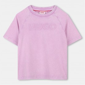 тениска,детски,3/4,панталони,hugo,kids',logo,t,shirt,violet,911