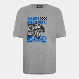 Тениска Barbour Mens B.Intl Weekender T-Shirt - Anthracite Marl тениска,мъжки,тениски,barbour,men,s,b,intl,weekender,t,shirt,anthracite,marl