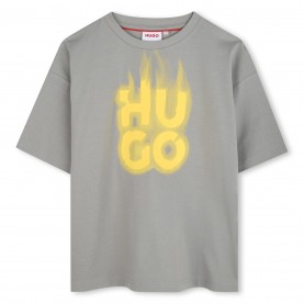 юношеска,тениска,детски,облекла,hugo,fancy,t,shirt,juniors,grey