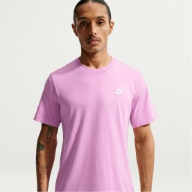 Мъжка тениска Nike Sportswear Club T-Shirt Mens - Magenta SL мъжка,тениска,разпродажба,nike,мъжки,тениски,nike,sportswear,club,t,shirt,mens,magenta,sl