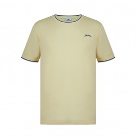 slazenger,tipped,t,shirt,mens,yellow