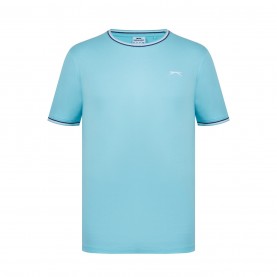 slazenger,tipped,t,shirt,mens,aqua