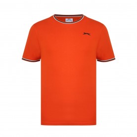 slazenger,tipped,t,shirt,mens,spicy,orange