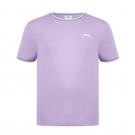 Мъжка тениска Slazenger Tipped T-Shirt Mens - Lavender мъжка,тениска,мъжки,блузи,с,яка,мъжки,тениски,мъжки,потници,slazenger,tipped,t,shirt,mens,lavender
