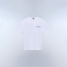 Мъжка тениска Napapijri Graphic T-shirt Mens - White MQL мъжка,тениска,мъжки,тениски,napapijri,graphic,t,shirt,mens,white,mql