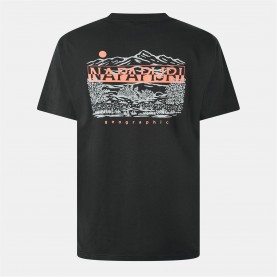 мъжка,тениска,мъжки,тениски,napapijri,graphic,t,shirt,mens,black,041