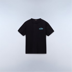 Мъжка тениска Napapijri Graphic T-shirt Mens - Black MQ9 мъжка,тениска,мъжки,тениски,napapijri,graphic,t,shirt,mens,black,mq9