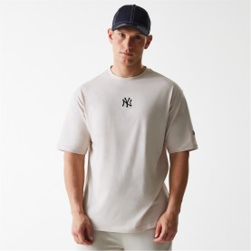 бейзбол,new,era,men's,mlb,essential,oversized,t,shirt,ny,cream